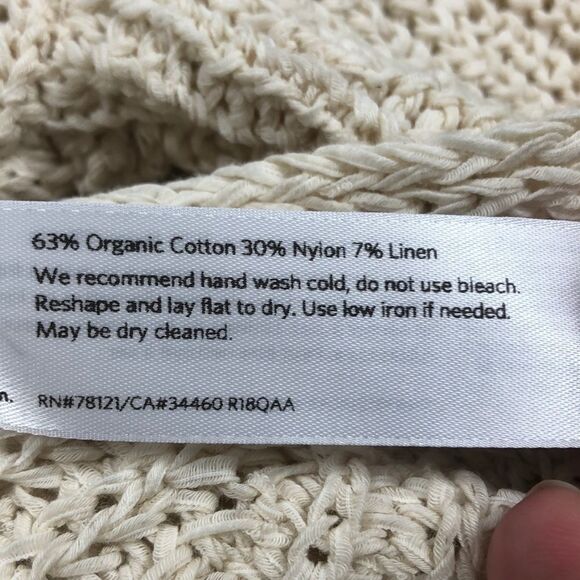 EILEEN FISHER V-Neck, Long-Sleeve, Textured, Cotton/Linen sweater; large, NWT - Picture 10 of 10